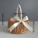 Hand-woven wedding flower basket for storage and picnics