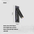 Rotating brass LED wall light with USB switch