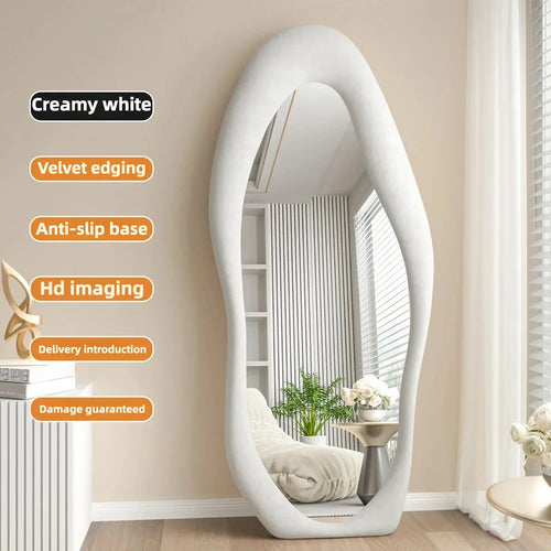 Nordic wavy full length mirror for interior decoration - vue 8 sur 13