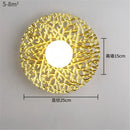 Nordic round metal LED wall light for modern interiors