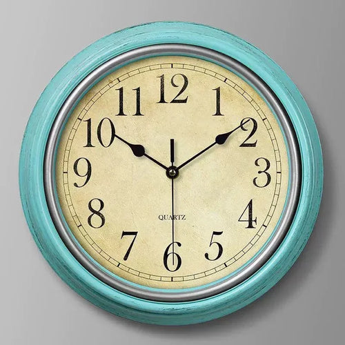 Nordic retro silent wall clock for stylish interior - vue 10 sur 15