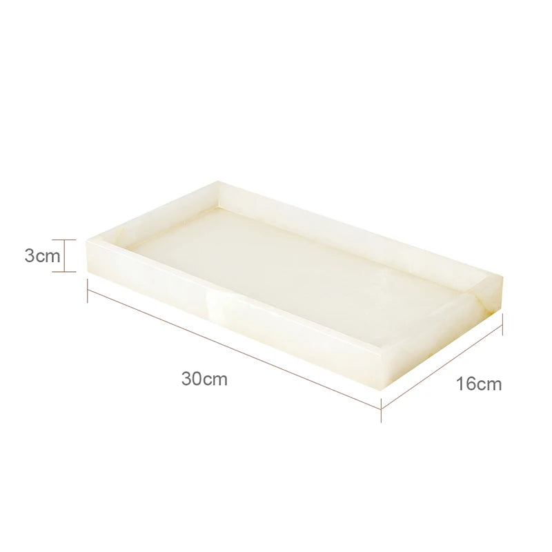 luxury natural marble bathroom accessory set - vue 12 sur 23