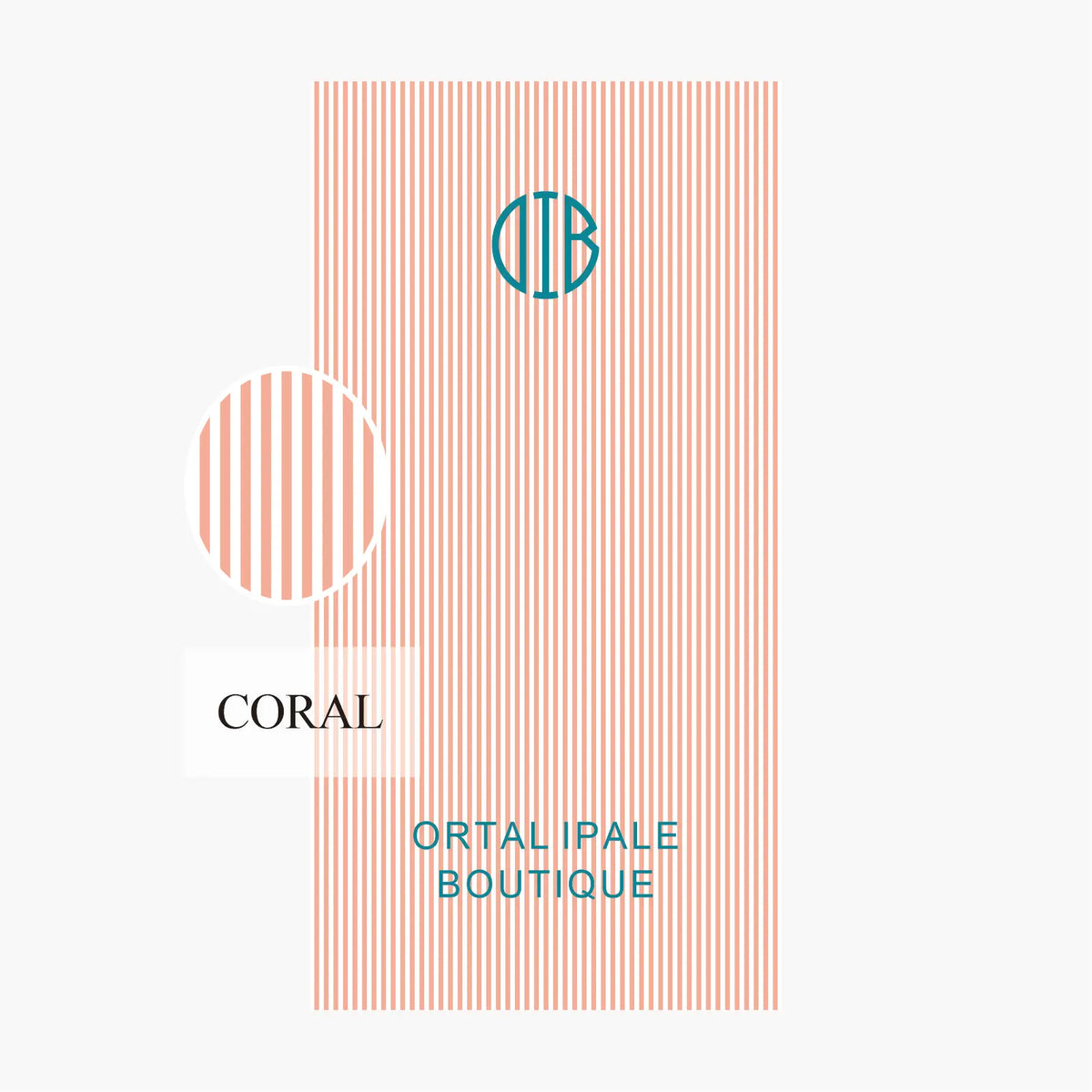 Personalised monogram beach towel preppy stripe style