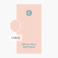 Personalised monogram beach towel preppy stripe style