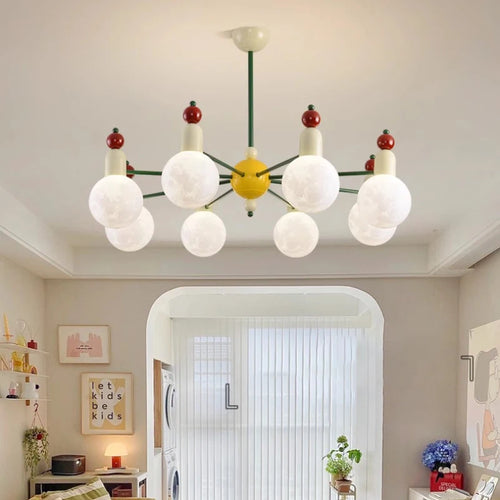 Modern chandelier for children's room nordic design bright and colourful - vue 3 sur 12