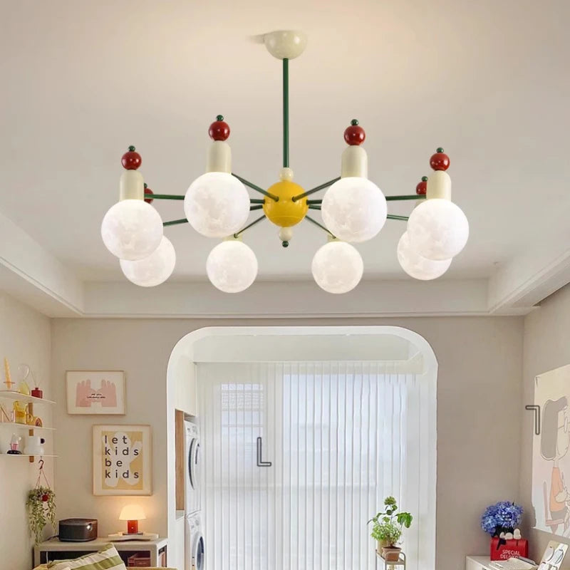 Modern chandelier for children's room nordic design bright and colourful