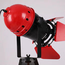 Vintage wooden floor lamp for creative lighting and photography studio