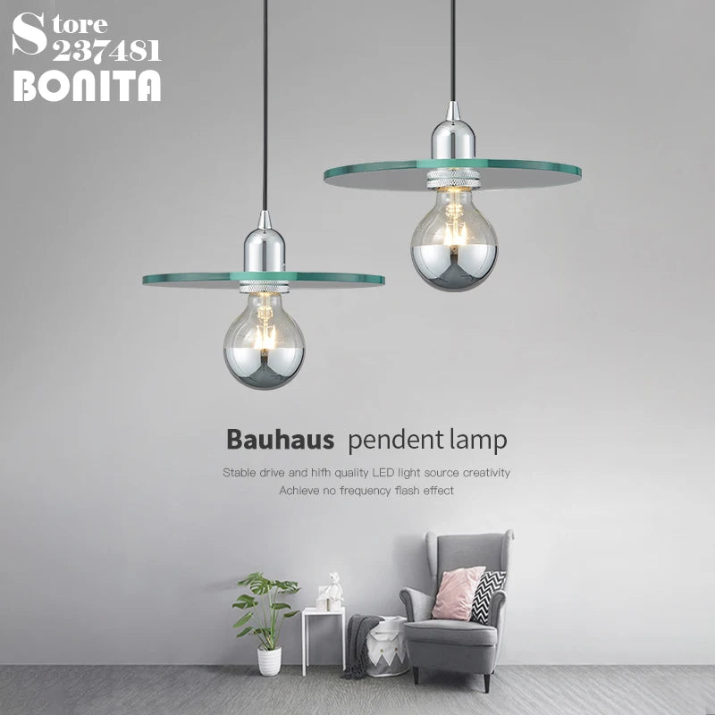 Modern glass pendant light for creative minimalist lighting