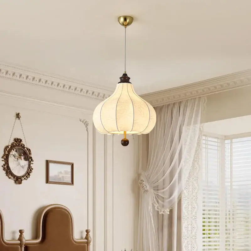 Retro vintage fabric chandelier for interior decoration