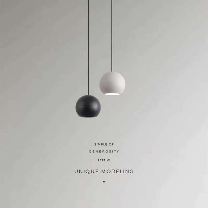 Modern nordic simple ball pendant light for café or bar