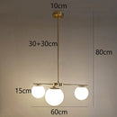 Modern Nordic milky glass chandelier for home decor