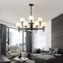 Medieval style glass chandelier for modern interior decor