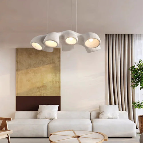 Japanese wabi-sabi pendant light for elegant interior decor - vue 5 sur 8