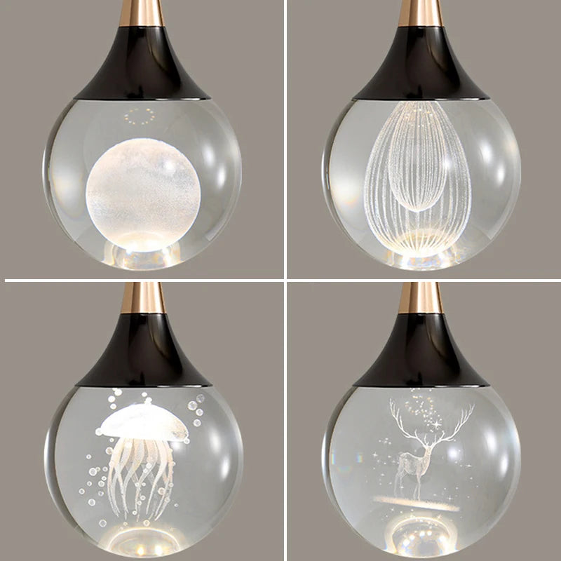Creative jellyfish-shaped LED wall light