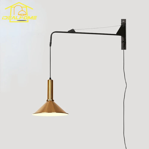 Industrial design swing arm wall light for modern spaces - vue 4 sur 20