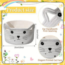 Cat head woven cotton storage baskets for office and home