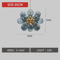 Nordic glass ball LED pendant chandelier for home decoration
