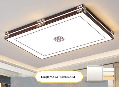 Modern rectangular LED ceiling chandelier for indoor lighting - vue 8 sur 14