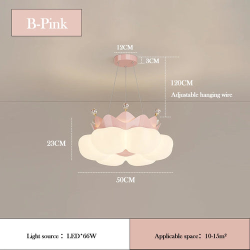 Romantic cloud-shaped ceiling light for children's room - vue 13 sur 12