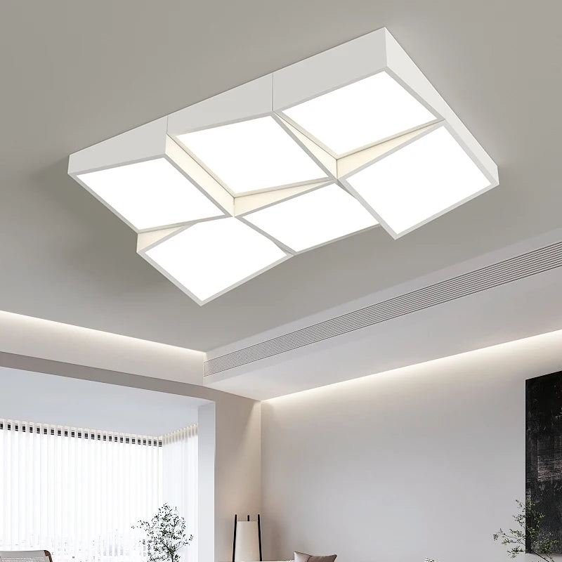 Modern acrylic and aluminium chandelier for interior decoration
