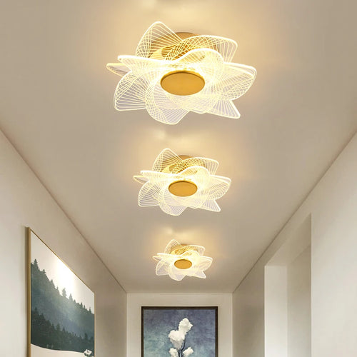 Modern acrylic LED ceiling light for decorative interiors - vue 2 sur 18