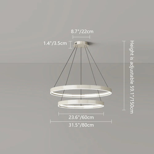 Modern metal chandelier for elegant indoor lighting - vue 13 sur 16