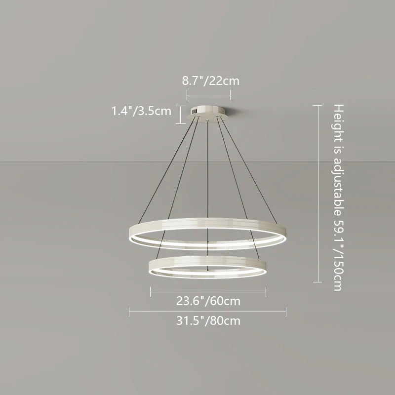 Modern metal chandelier for elegant indoor lighting - vue 12 sur 16