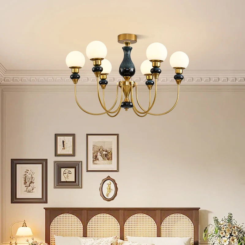 Nordic glass chandelier for a romantic and cosy interior - vue 6 sur 14