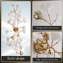 Modern ceramic gold ginkgo leaf wall light for hotel