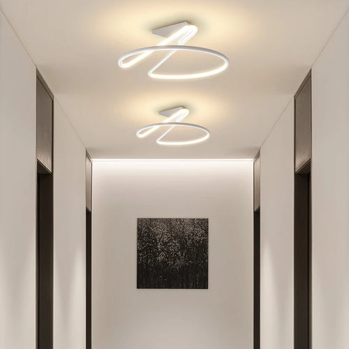 Tondi modern minimalist LED ceiling light for hallway bedroom living room - vue 4 sur 12