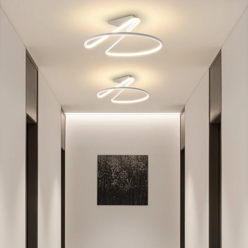 Tondi modern minimalist LED ceiling light for hallway bedroom living room - vue 3 sur 12