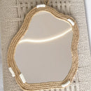 Handwoven Nordic decorative wall mirror creative and original