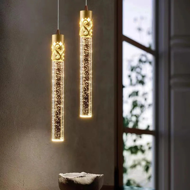 Modern LED crystal chandelier for hotel and creative bar - vue 4 sur 22