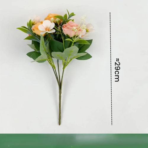 Artificial silk rose bouquet for home decoration - vue 11 sur 12