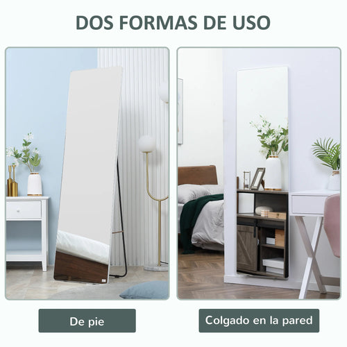 HOMCOM full body floor mirror 45x37x158.5 cm for living room bedroom - vue 5 sur 7