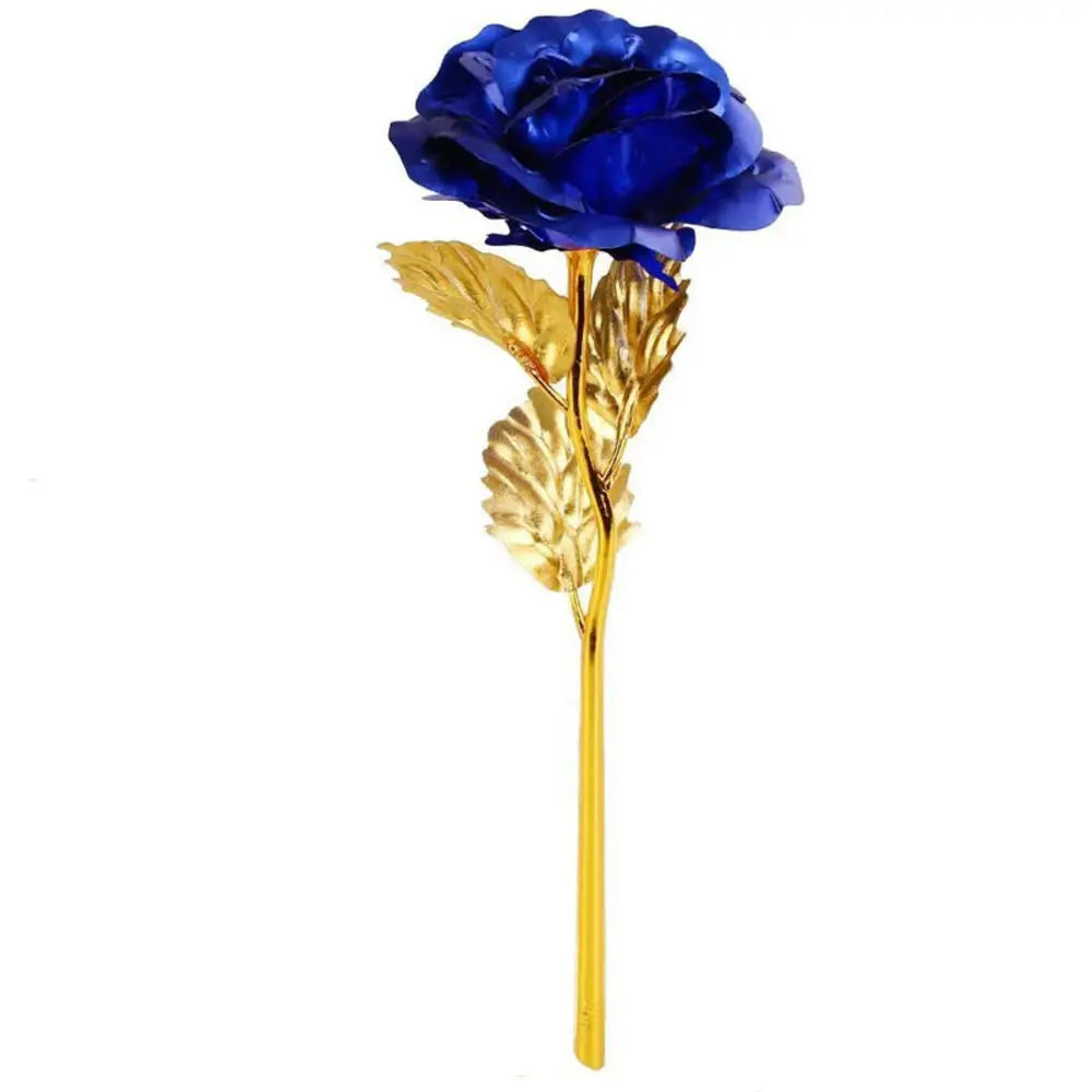 Decorative golden metal artificial rose to give as a gift - vue 19 sur 19
