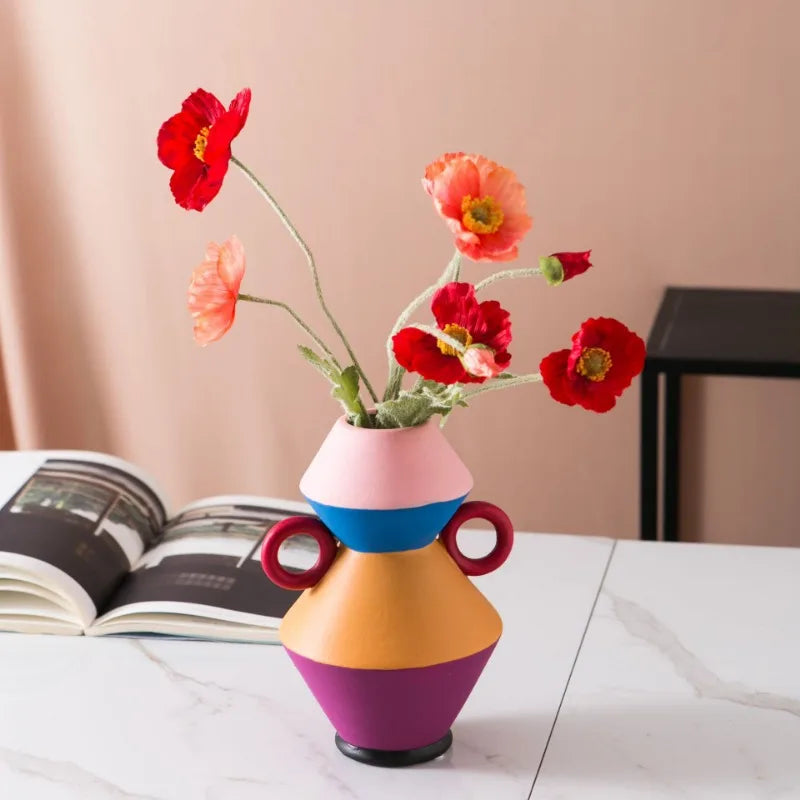 modern ceramic vase for elegant floral decoration - vue 5 sur 8
