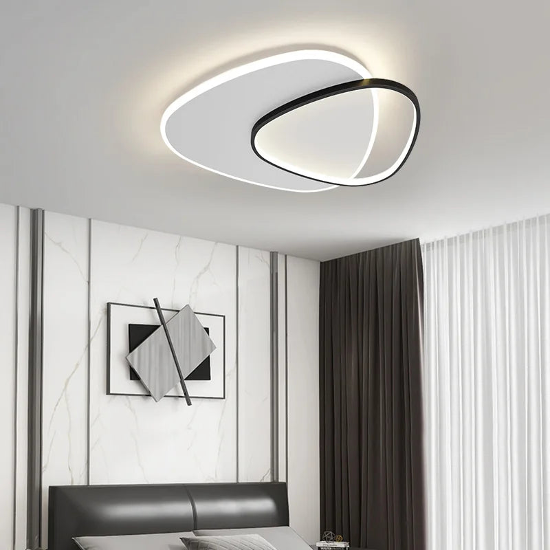 Modern ultra slim LED ceiling light with remote control luminaria - vue 4 sur 13