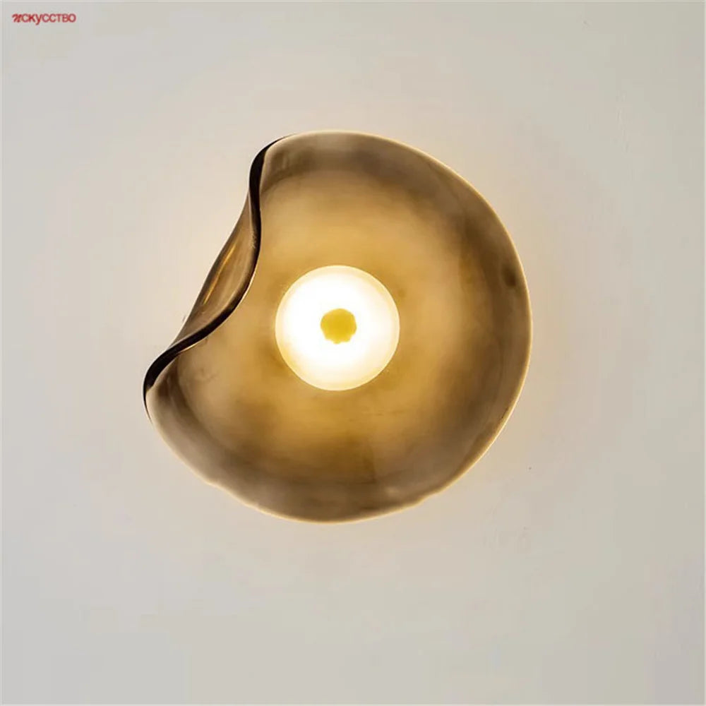 Trendy nordic style glass LED wall light decorative