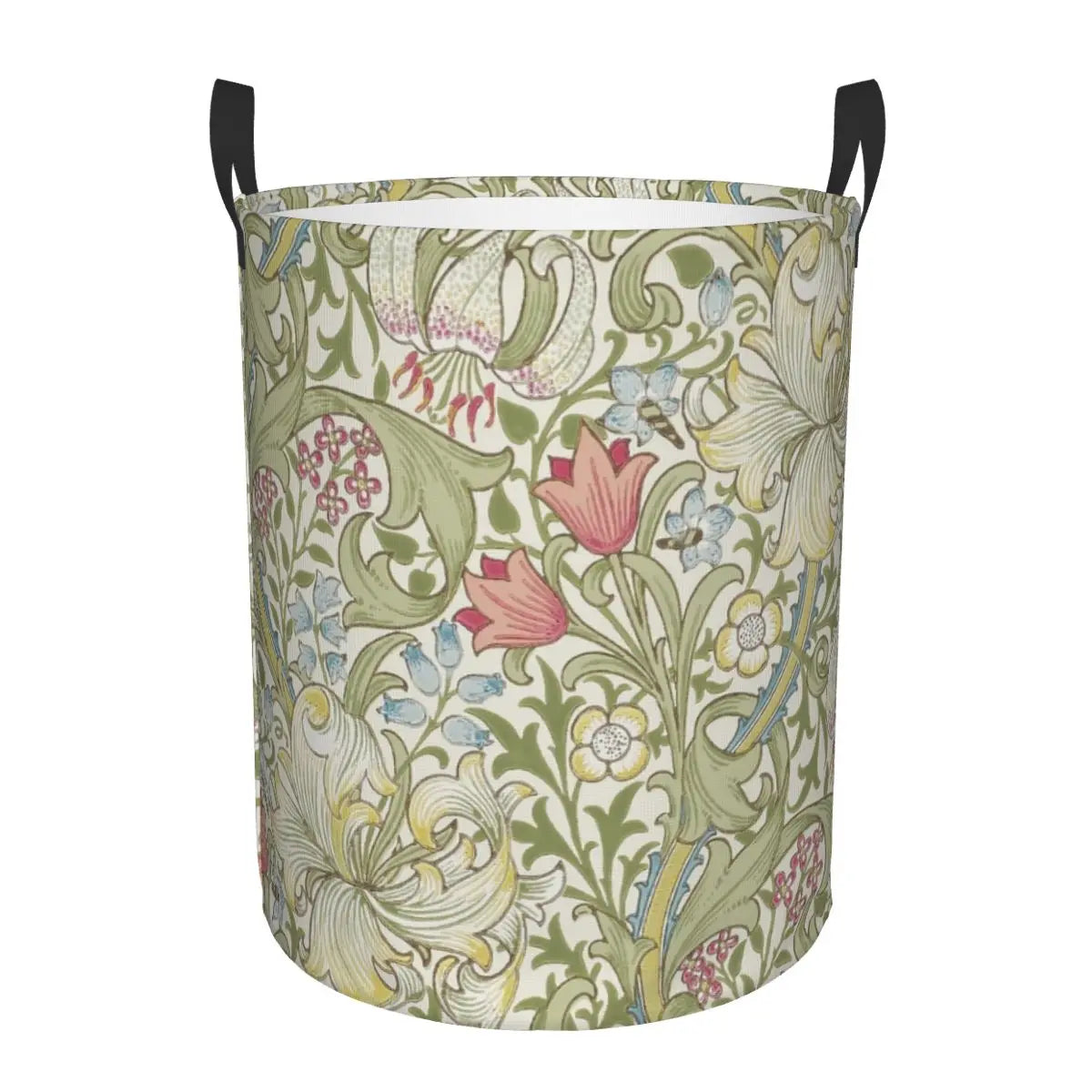 floral foldable laundry basket for baby toy storage - vue 12 sur 30
