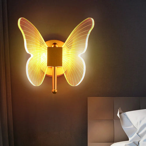 Butterfly LED acrylic chandelier pendant light for home décor - vue 6 sur 12