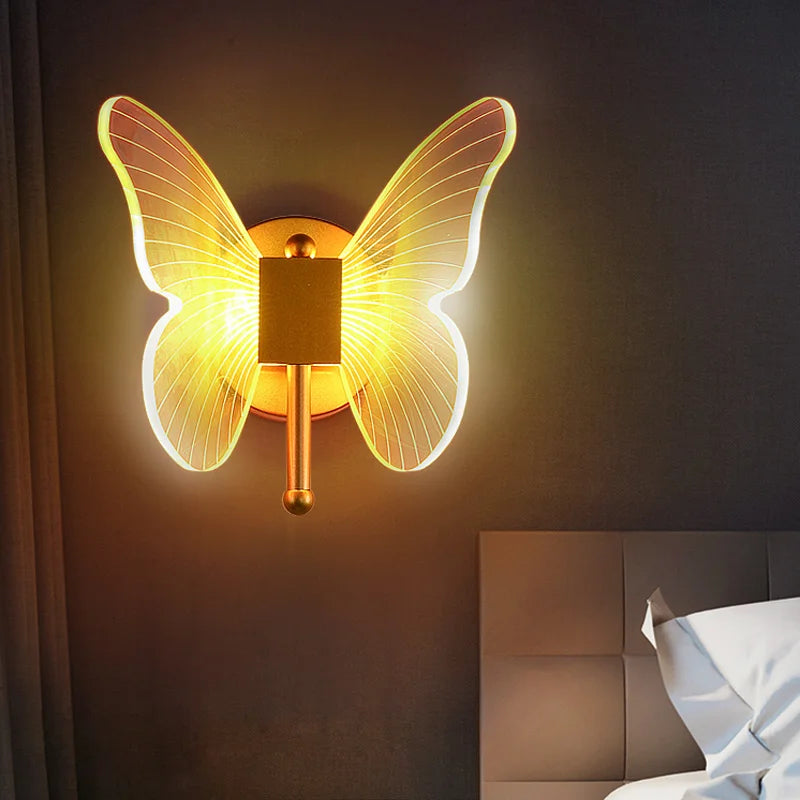 Butterfly LED acrylic chandelier pendant light for home décor - vue 5 sur 12