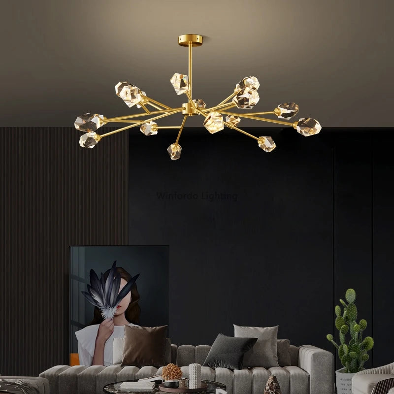 Luxury crystal chandelier postmodern lighting winfordo wf-xd011