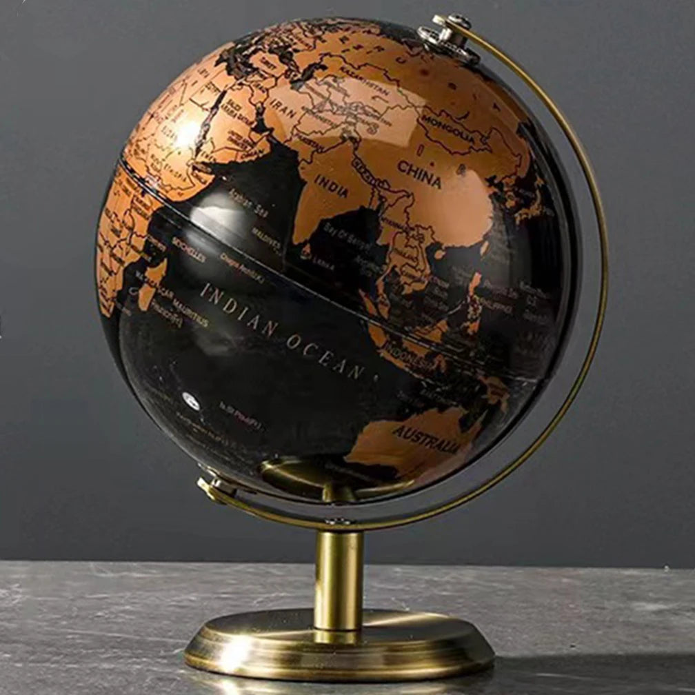 retro world globe map for educational decoration