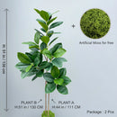 Artificial ficus branches with large banyan leaves for garden decoration