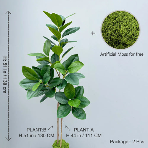 Artificial ficus branches with large banyan leaves for garden decoration - vue 11 sur 36