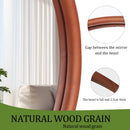 large decorative wall mirror with solid wood frame