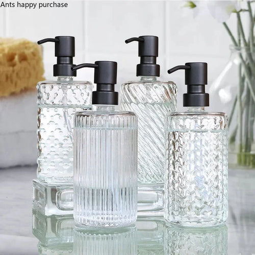 glass bottle for disinfectant lotion and soap dispenser - vue 3 sur 15