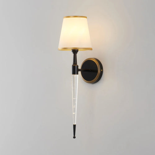 Retro American crystal wall light for living room decor - vue 6 sur 9