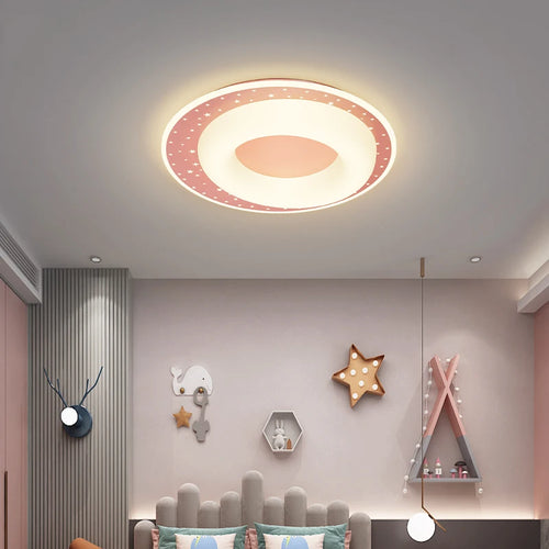Nordic recessed LED star ceiling light for children - vue 2 sur 8